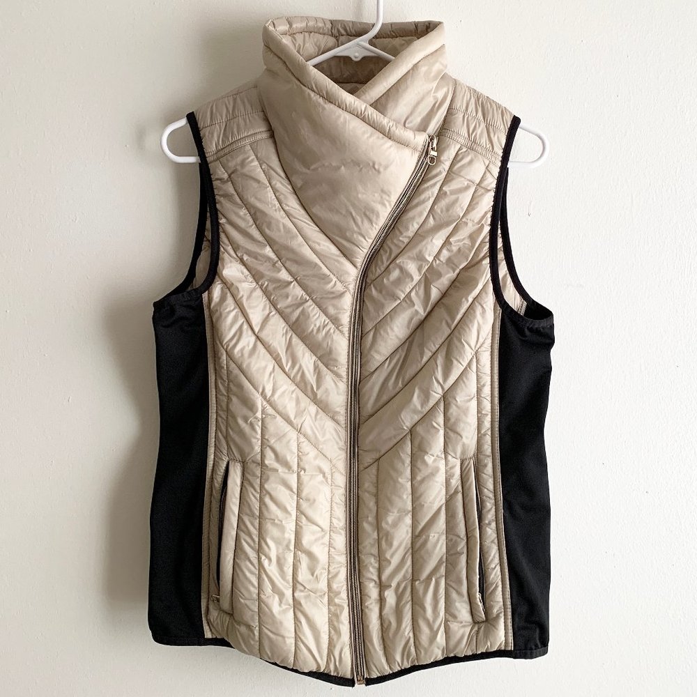 Workshop Republic Clothing Puffer Vest Beige Black